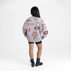 San Francisco 49ers Gameday Couture Women's Always On Repeat Fleece Sweatshirt Heather Gray - NFL