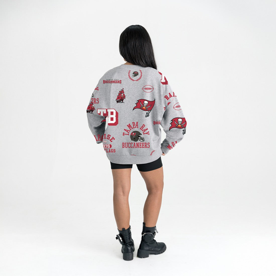 Tampa Bay Buccaneers Gameday Couture Women's Always On Repeat Fleece Sweatshirt Heather Gray - NFL