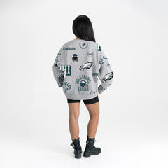 Philadelphia Eagles Gameday Couture Women's Always On Repeat Fleece Sweatshirt Heather Gray - NFL