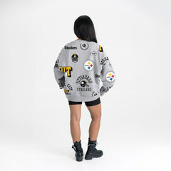 Pittsburgh Steelers Gameday Couture Women's Always On Repeat Fleece Sweatshirt Heather Gray - NFL
