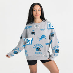 Detroit Lions Gameday Couture Women's Always On Repeat Fleece Sweatshirt Heather Gray - NFL