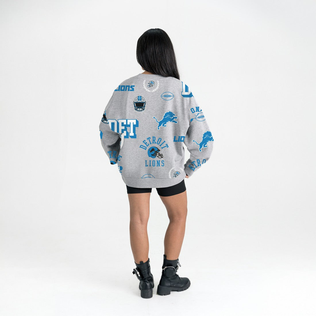 Detroit Lions Gameday Couture Women's Always On Repeat Fleece Sweatshirt Heather Gray - NFL