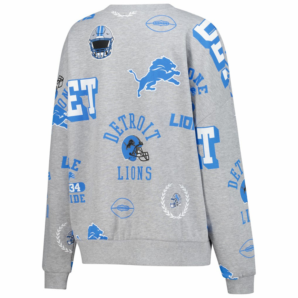 Detroit Lions Gameday Couture Women's Always On Repeat Fleece Sweatshirt Heather Gray - NFL