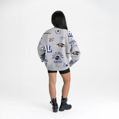 Baltimore Ravens Gameday Couture Women's Always On Repeat Fleece Sweatshirt Heather Gray - NFL