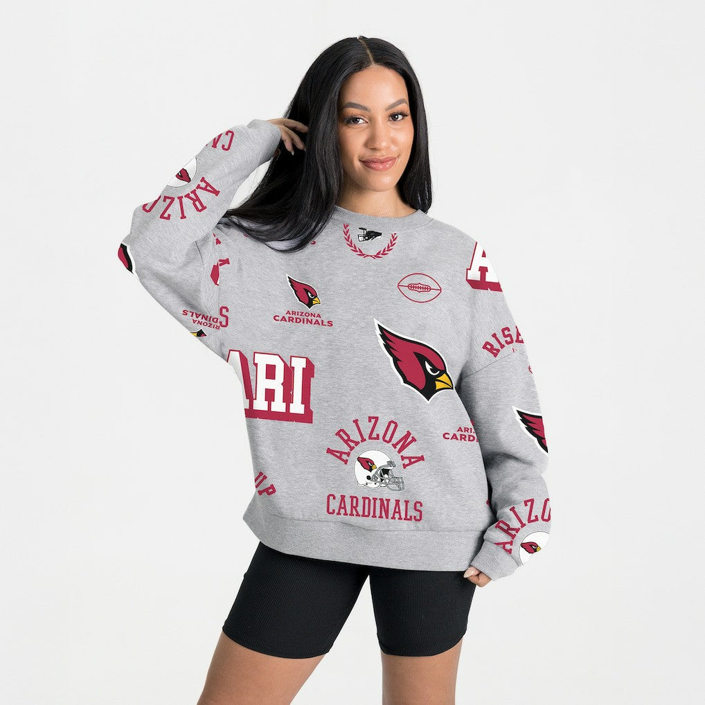 Arizona Cardinals Gameday Couture Women's Always On Repeat Fleece Sweatshirt Heather Gray - NFL