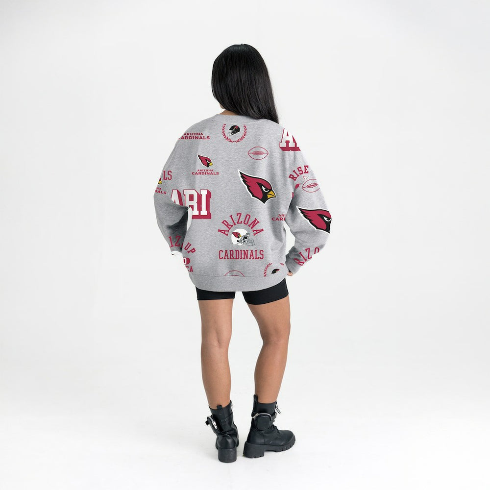 Arizona Cardinals Gameday Couture Women's Always On Repeat Fleece Sweatshirt Heather Gray - NFL