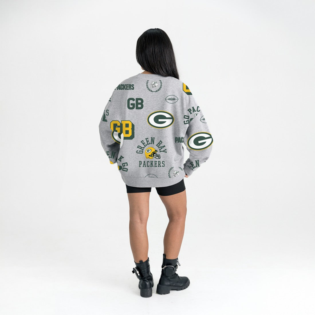 Green Bay Packers Gameday Couture Women's Always On Repeat Fleece Sweatshirt Heather Gray - NFL