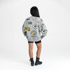 Green Bay Packers Gameday Couture Women's Always On Repeat Fleece Sweatshirt Heather Gray - NFL