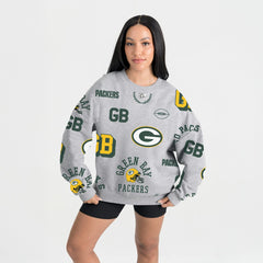 Green Bay Packers Gameday Couture Women's Always On Repeat Fleece Sweatshirt Heather Gray - NFL