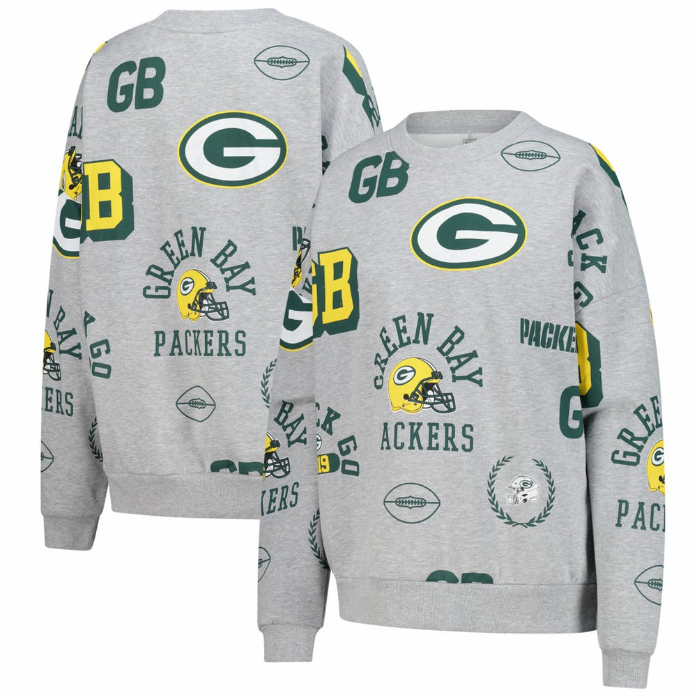 Green Bay Packers Gameday Couture Women's Always On Repeat Fleece Sweatshirt Heather Gray - NFL