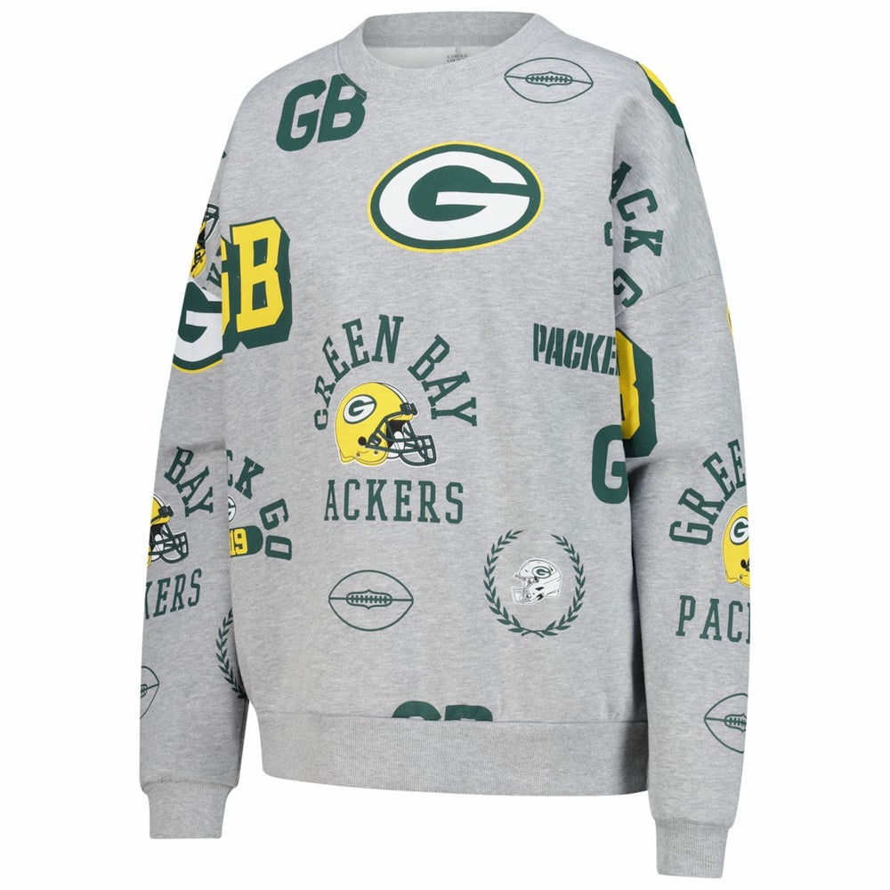 Green Bay Packers Gameday Couture Women's Always On Repeat Fleece Sweatshirt Heather Gray - NFL