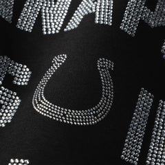 Indianapolis Colts Gameday Couture Women's Oversized Hype Era Rhinestone Text Sweatshirt Black - NFL