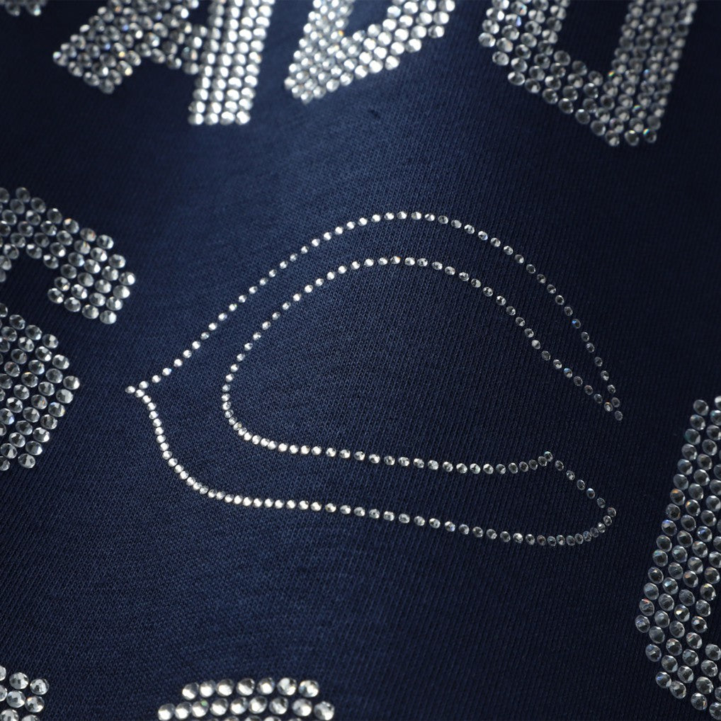 Chicago Bears Gameday Couture Women's Oversized Hype Era Rhinestone Text Sweatshirt Navy - NFL
