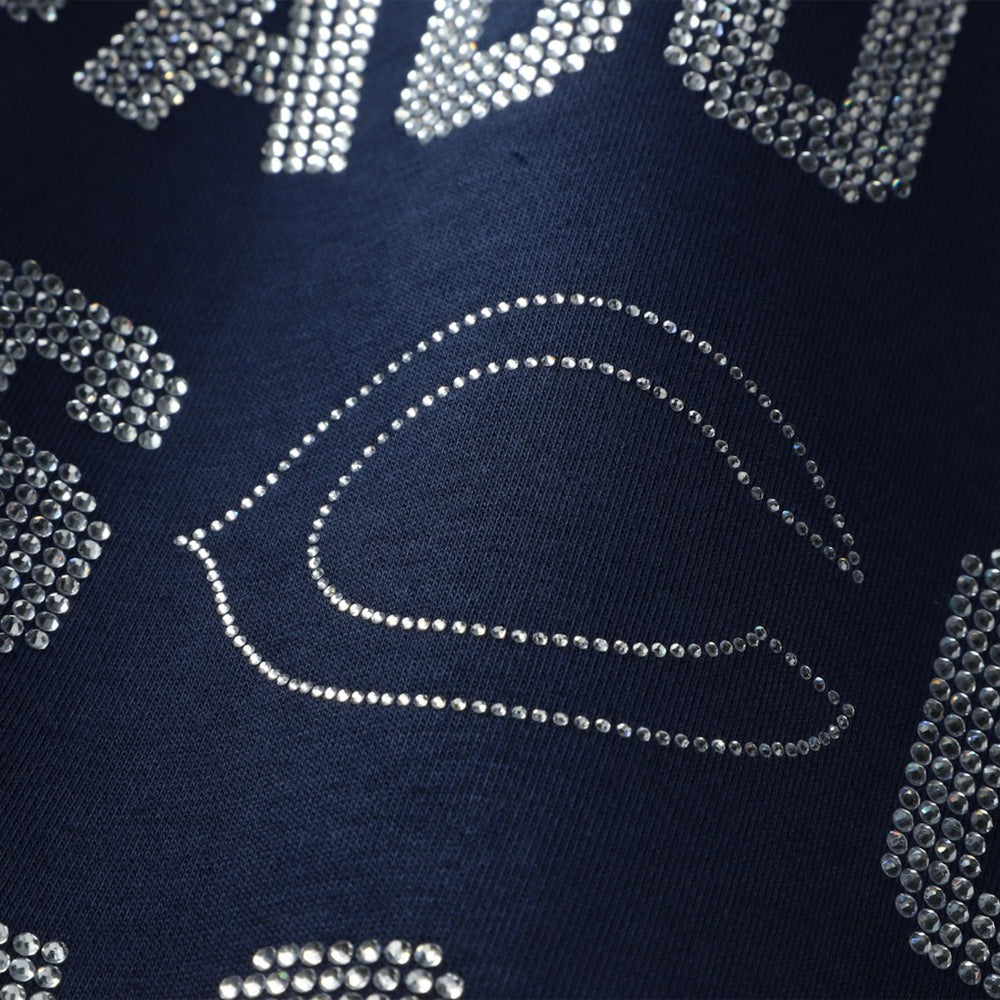 Chicago Bears Gameday Couture Women's Oversized Hype Era Rhinestone Text Sweatshirt Navy - NFL