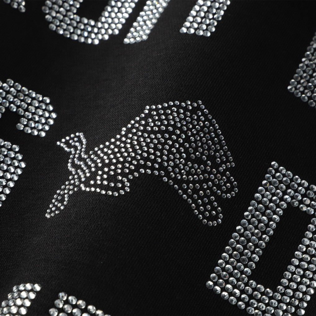 Detroit Lions Gameday Couture Women's Oversized Hype Era Rhinestone Text Sweatshirt Black - NFL