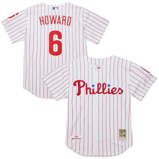 Ryan Howard Philadelphia Phillies Mitchell & Ness Cooperstown Collection Authentic Jersey – White | MLB Jerseys
