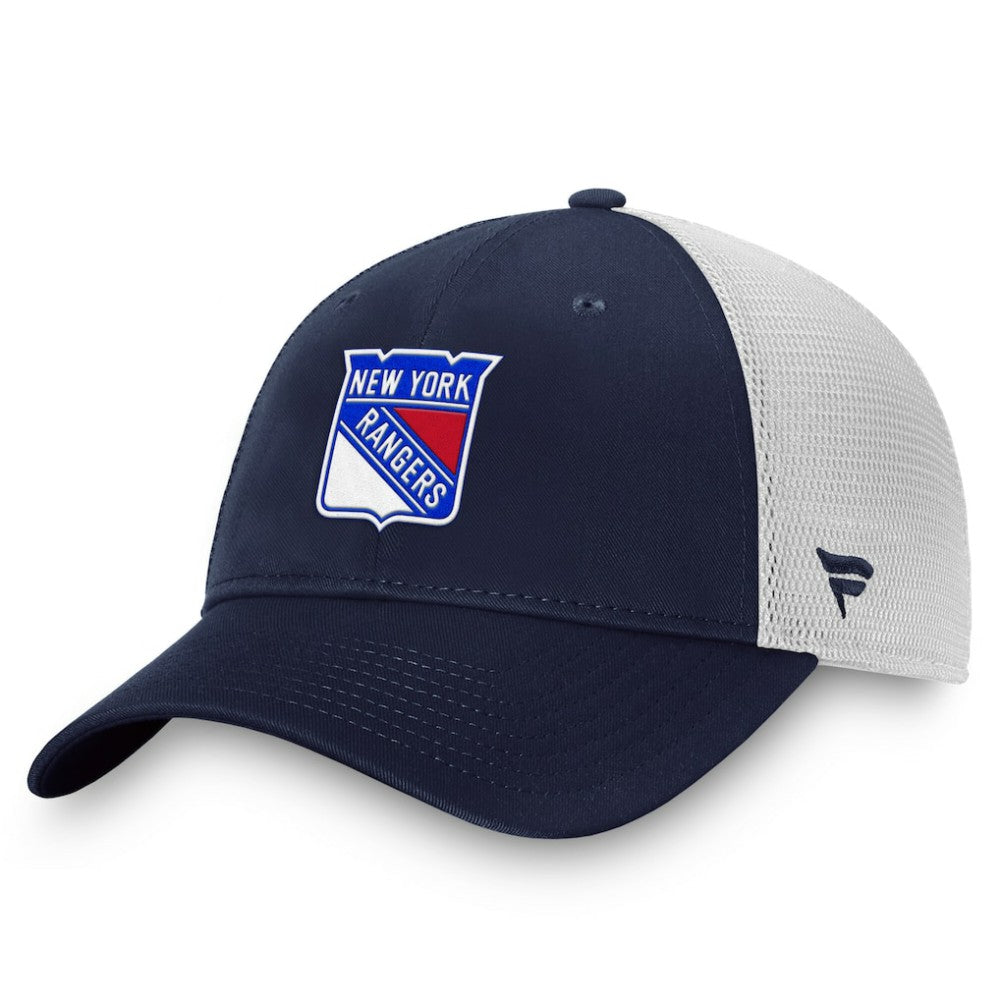 New York Rangers Fanatics Core Primary Logo Trucker Adjustable Hat Blue/White