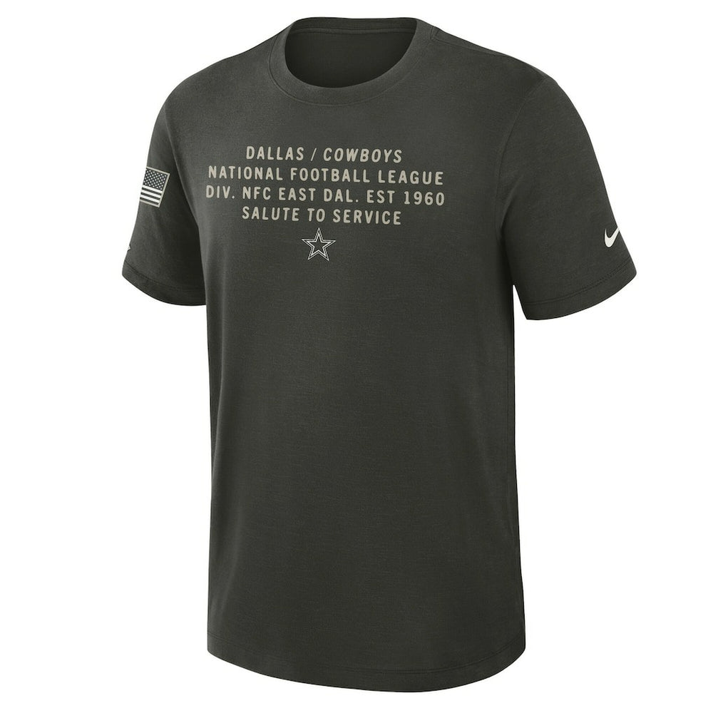 Dallas Cowboys 2025 Salute to Service Sideline Slub Dri-FIT T-Shirt Forest Green - Nike