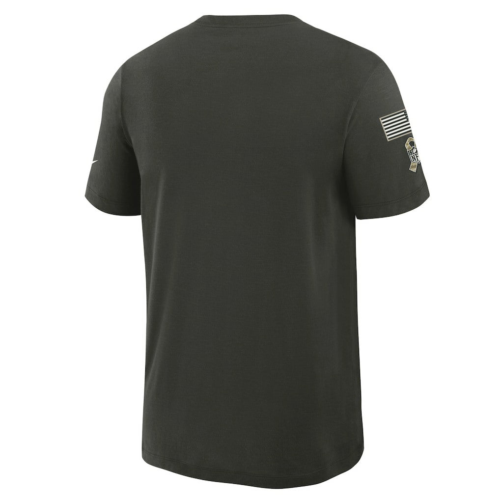 Dallas Cowboys 2025 Salute to Service Sideline Slub Dri-FIT T-Shirt Forest Green - Nike