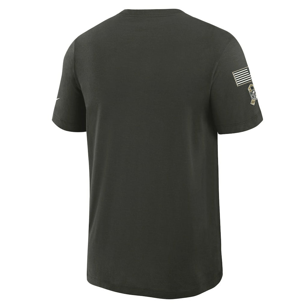 Dallas Cowboys 2025 Salute to Service Sideline Slub Dri-FIT T-Shirt Forest Green - Nike