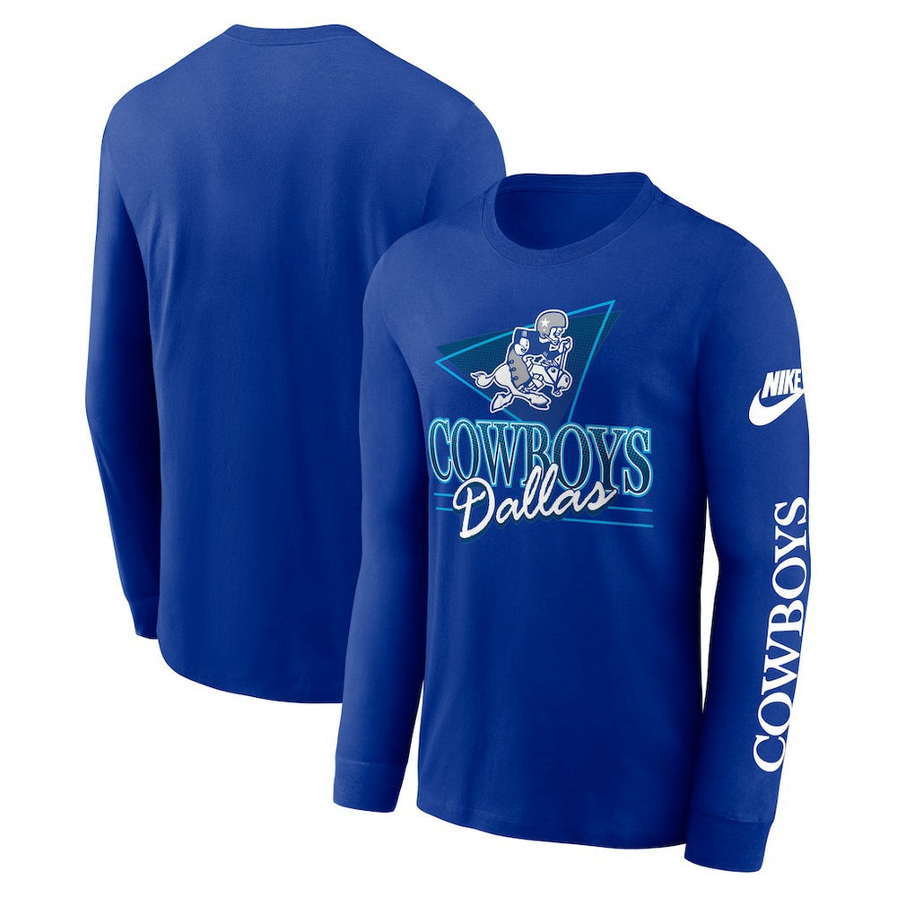 Dallas Cowboys Rewind Long Sleeve T-Shirt Royal - Nike