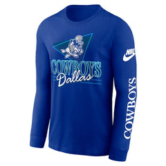 Dallas Cowboys Rewind Long Sleeve T-Shirt Royal - Nike