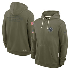Dallas Cowboys 2025 Salute to Service Sideline Standard Issue Dri-FIT Hoodie Olive - Nike