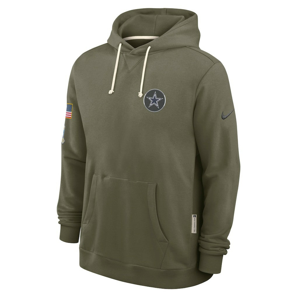 Dallas Cowboys 2025 Salute to Service Sideline Standard Issue Dri-FIT Hoodie Olive - Nike