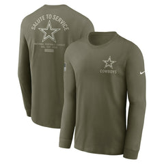 Dallas Cowboys 2025 Salute to Service Sideline Long Sleeve T-Shirt Olive - Nike