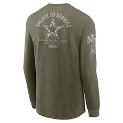 Dallas Cowboys 2025 Salute to Service Sideline Long Sleeve T-Shirt Olive - Nike