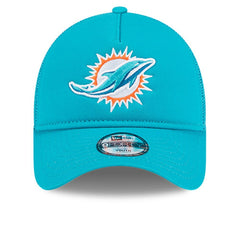Miami Dolphins New Era Youth Main A-Frame 9FORTY Adjustable Hat Aqua - NFL