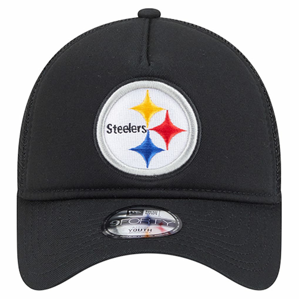 Pittsburgh Steelers New Era Preschool Main A-Frame 9FORTY Adjustable Hat Black - NFL