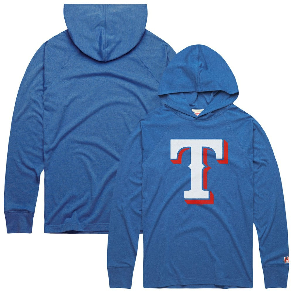 Texas Rangers Homage Lightweight Raglan Tri-Blend Pullover Hoodie Sale