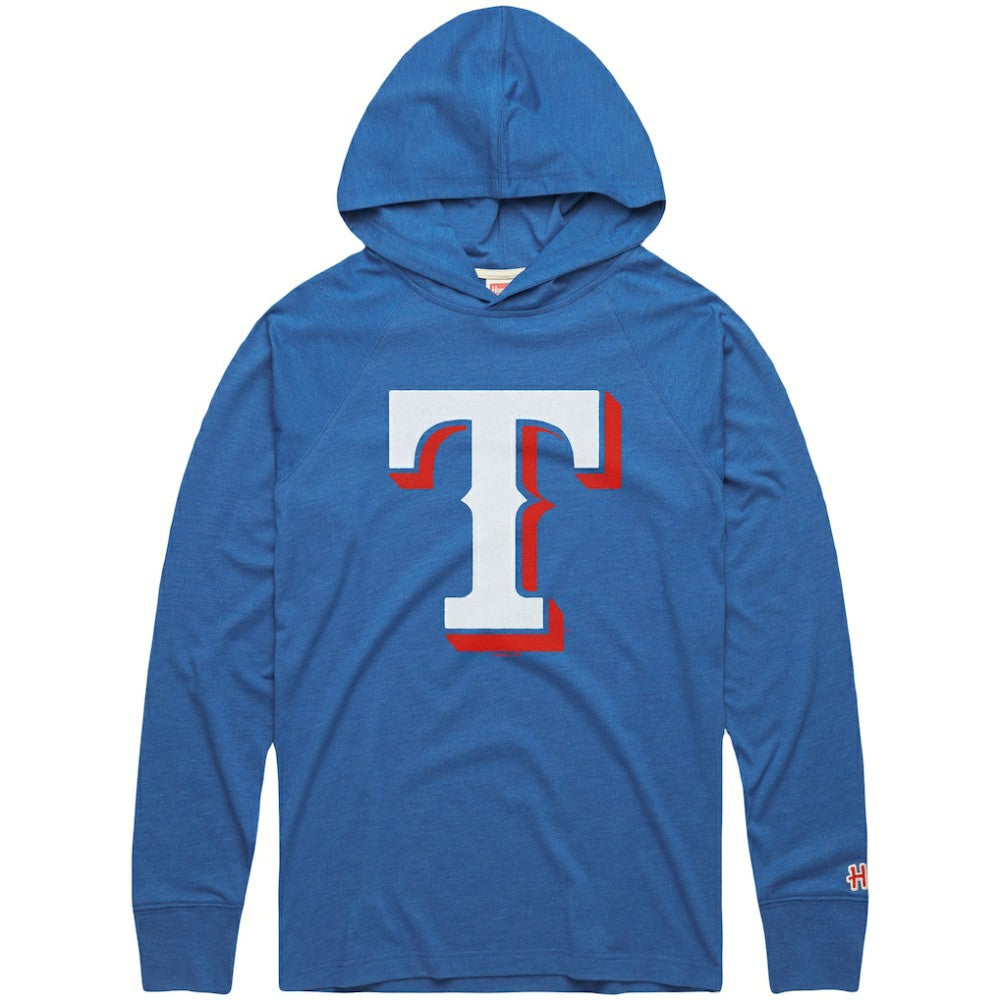 Texas Rangers Homage Lightweight Raglan Tri-Blend Pullover Hoodie Sale