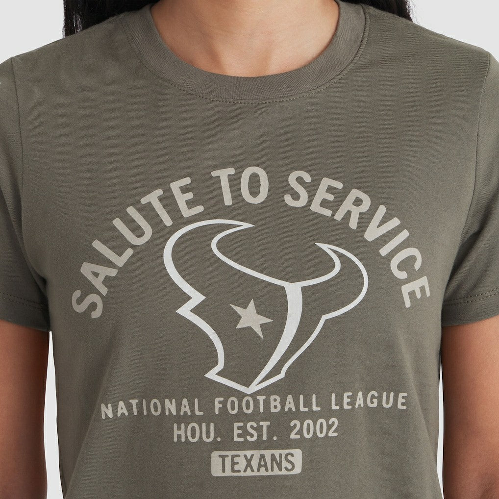 Houston Texans Women's 2025 Salute to Service Sideline T-Shirt Olive - Nike