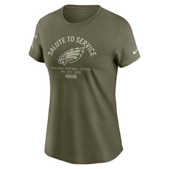 Philadelphia Eagles Women's 2025 Salute to Service Sideline T-Shirt Olive - Nike