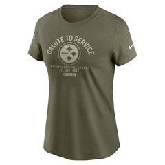Pittsburgh Steelers Women's 2025 Salute to Service Sideline T-Shirt Olive - Nike
