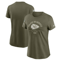 Kansas City Chiefs Women's 2025 Salute to Service Sideline T-Shirt Olive - Nike