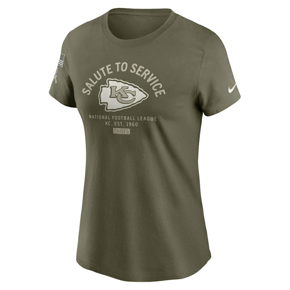 Kansas City Chiefs Women's 2025 Salute to Service Sideline T-Shirt Olive - Nike
