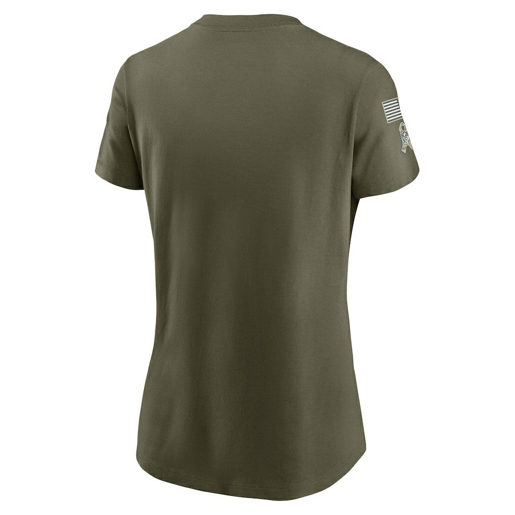 Minnesota Vikings Women's 2025 Salute to Service Sideline T-Shirt Olive - Nike