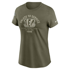 Cincinnati Bengals Women's 2025 Salute to Service Sideline T-Shirt Olive - Nike