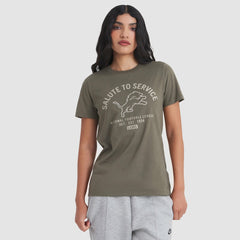 Detroit Lions Women's 2025 Salute to Service Sideline T-Shirt Olive - Nike