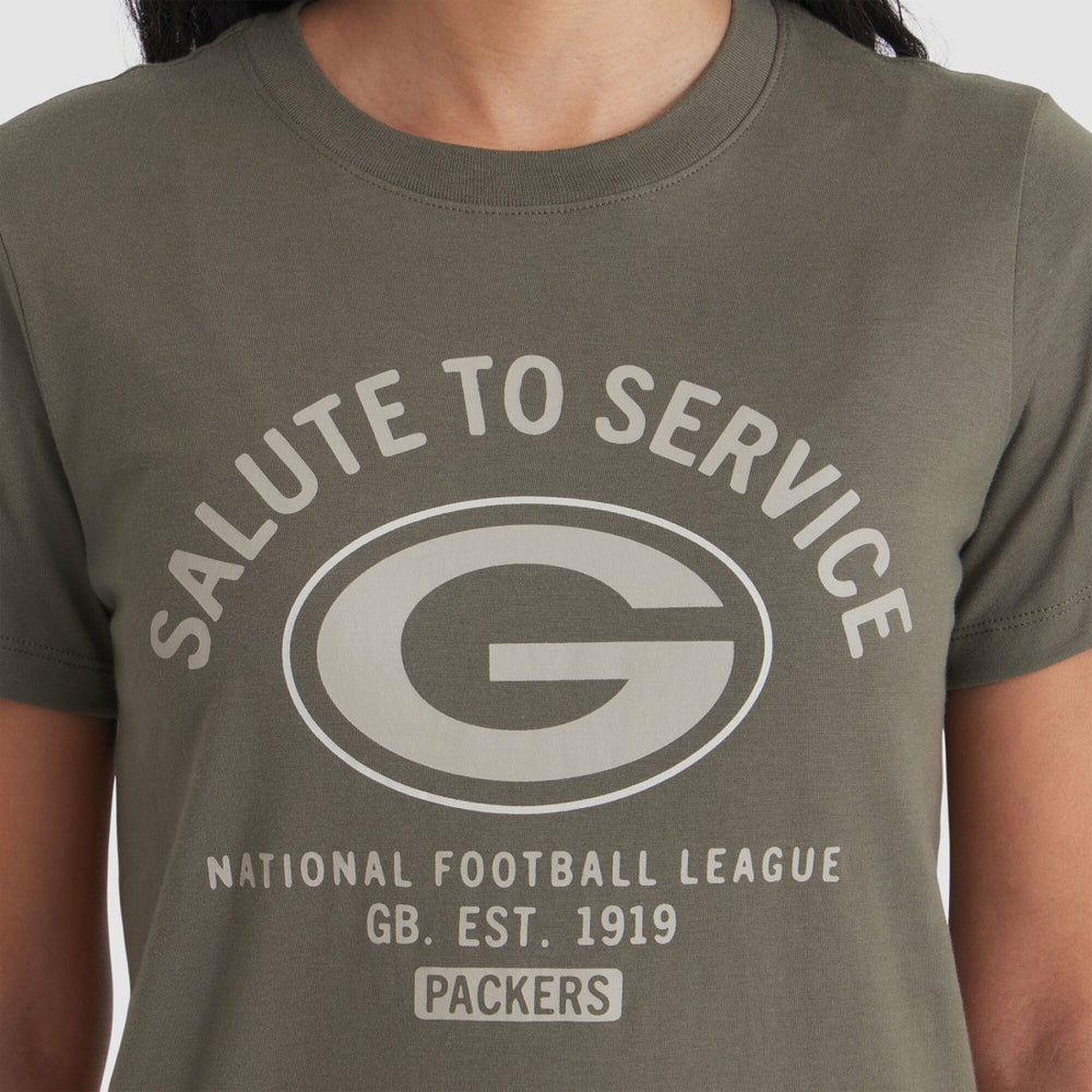 Green Bay Packers Women's 2025 Salute to Service Sideline T-Shirt Olive - Nike