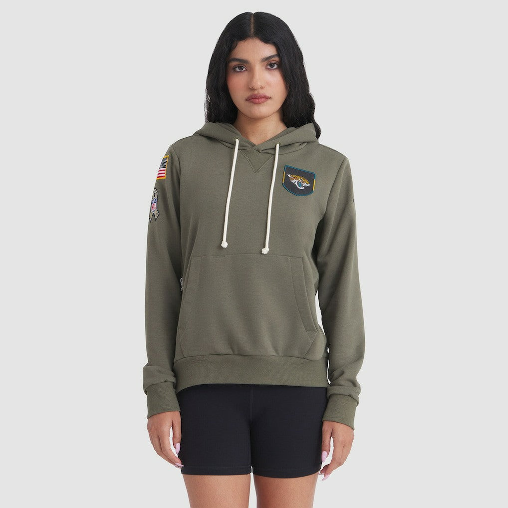 Jacksonville Jaguars Women's 2025 Salute to Service Sideline Standard Issue Dri-FIT Hoodie Olive - Nike