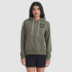 Jacksonville Jaguars Women's 2025 Salute to Service Sideline Standard Issue Dri-FIT Hoodie Olive - Nike