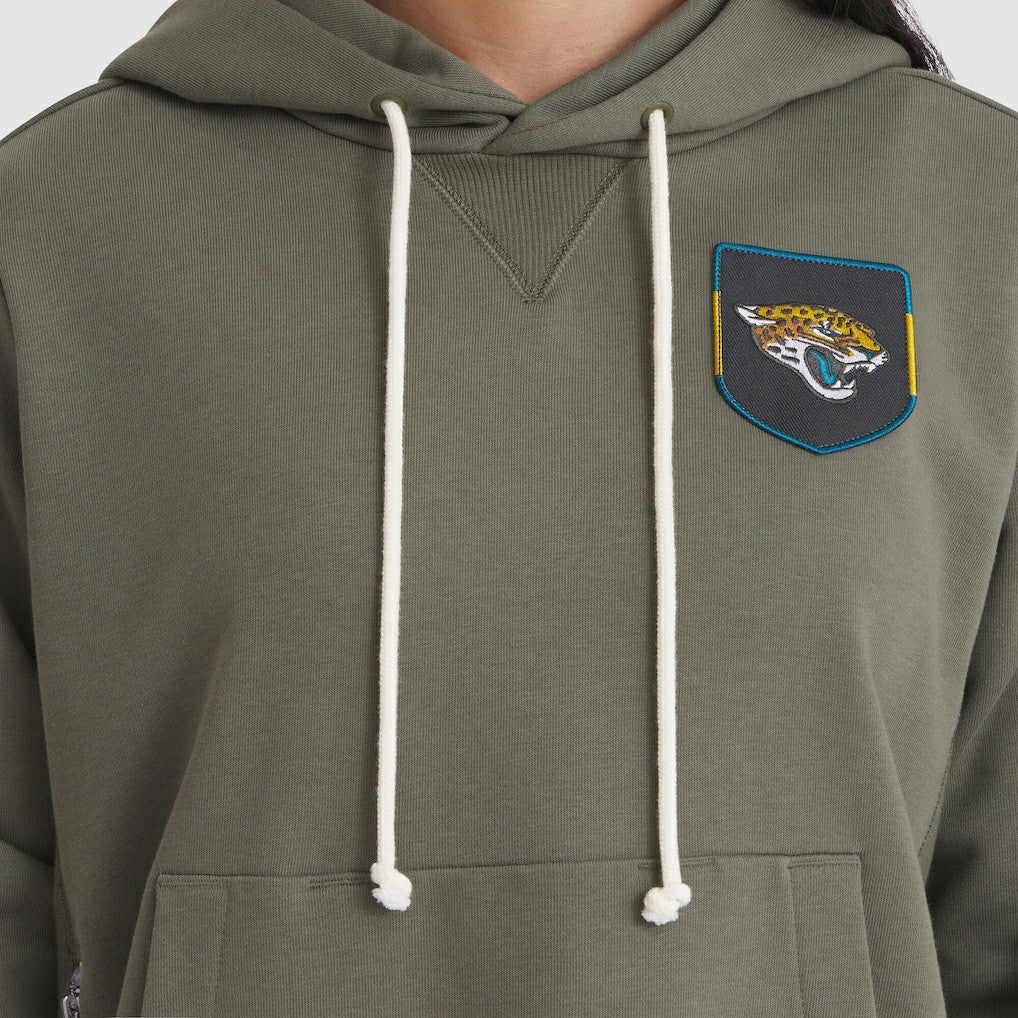 Jacksonville Jaguars Women's 2025 Salute to Service Sideline Standard Issue Dri-FIT Hoodie Olive - Nike