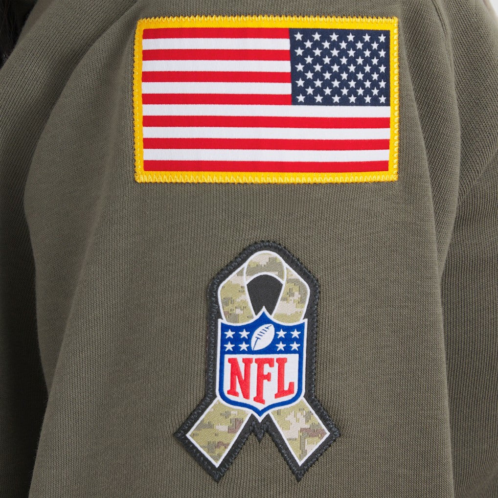Arizona Cardinals Women's 2025 Salute to Service Sideline Standard Issue Dri-FIT Hoodie Olive - Nike
