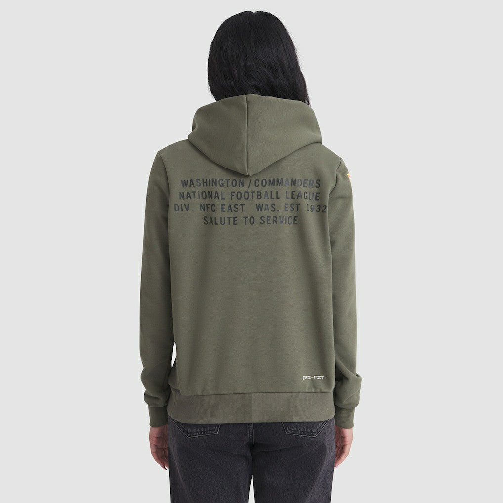 Washington Commanders Women's 2025 Salute to Service Sideline Standard Issue Dri-FIT Hoodie Olive - Nike