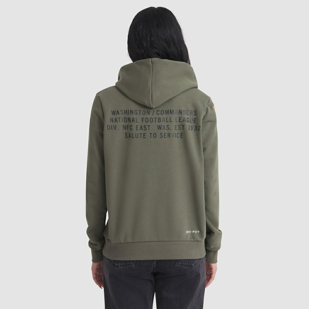 Washington Commanders Women's 2025 Salute to Service Sideline Standard Issue Dri-FIT Hoodie Olive - Nike