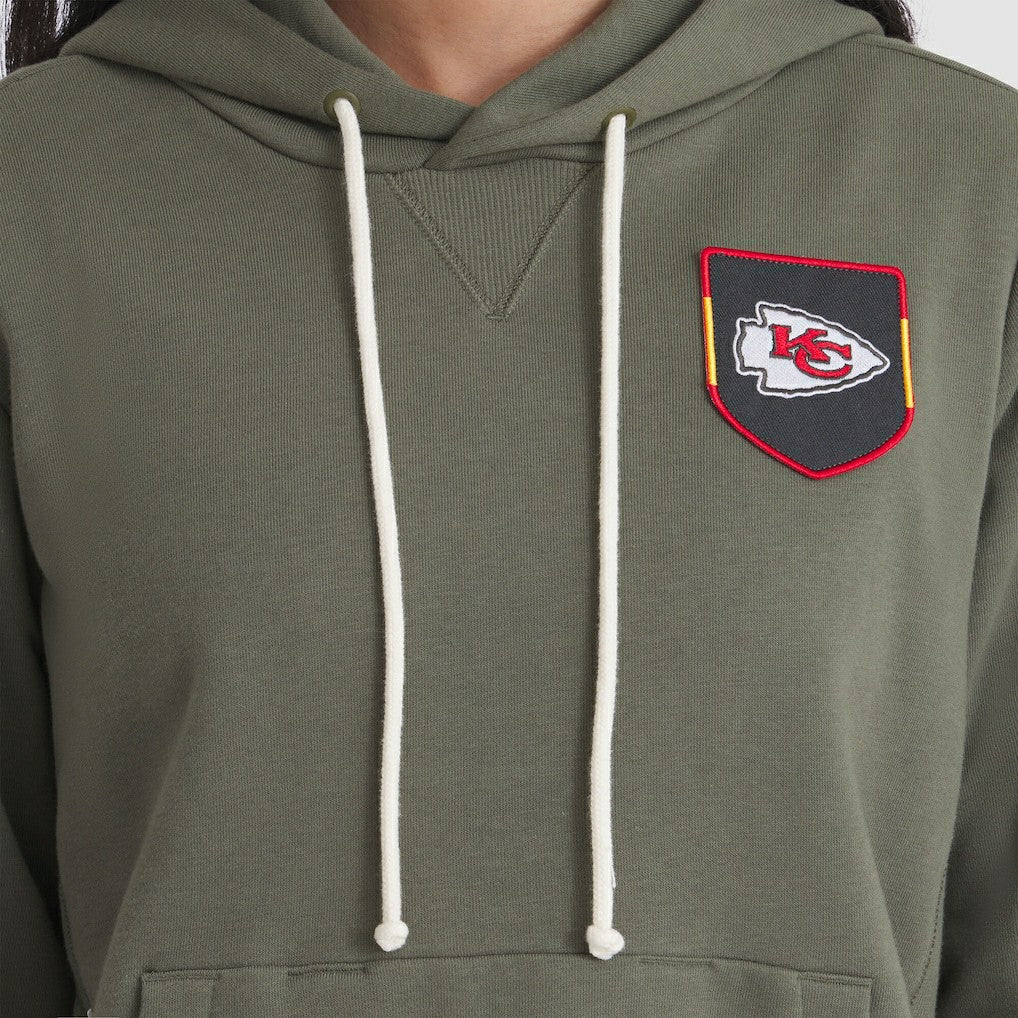 Kansas City Chiefs Women's 2025 Salute to Service Sideline Standard Issue Dri-FIT Hoodie Olive - Nike